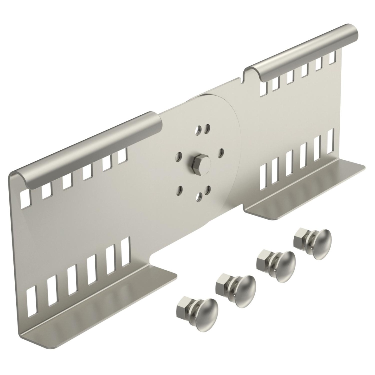 União articulada para caminhos de cabos escada 114x360 Aço inoxidável, livre de ferrugem A2 1.4301 brilhante, pós-tratamento aço inoxidável