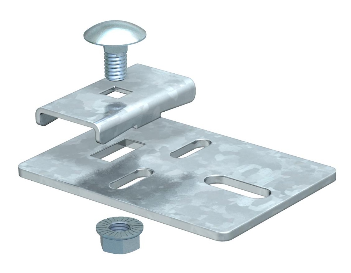 Esquadro de apoio para caminhos de cabos escada 70x50 Aço galvanizado pelo método Sendzimir zinco