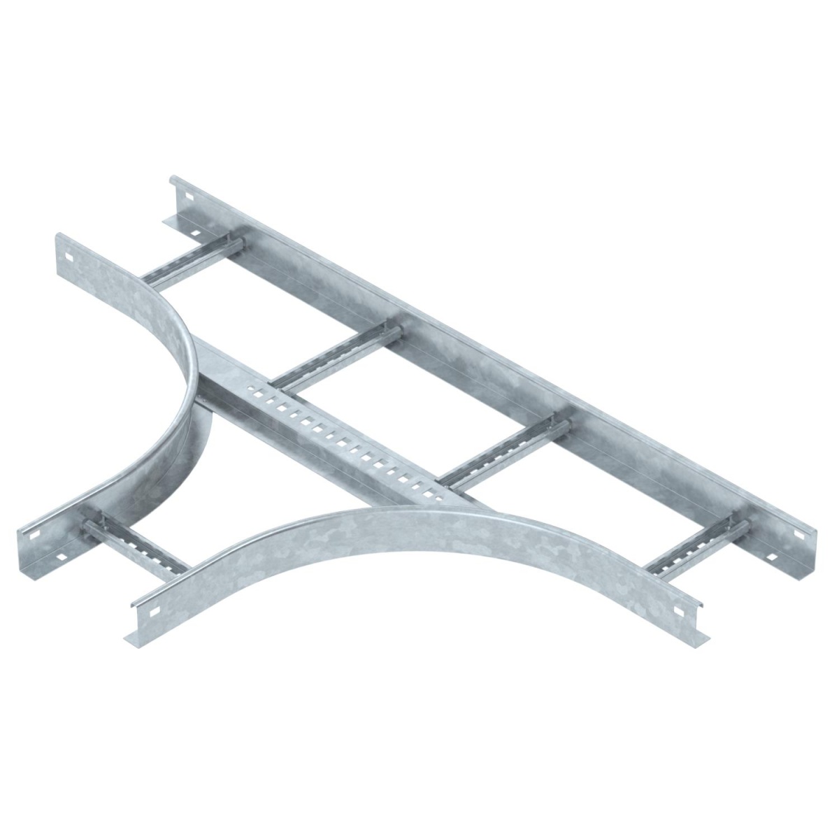 Derivação em T para caminhos de cabos escada 60x200 Aço Galvanizado por imersão a quente após maquinação zinco
