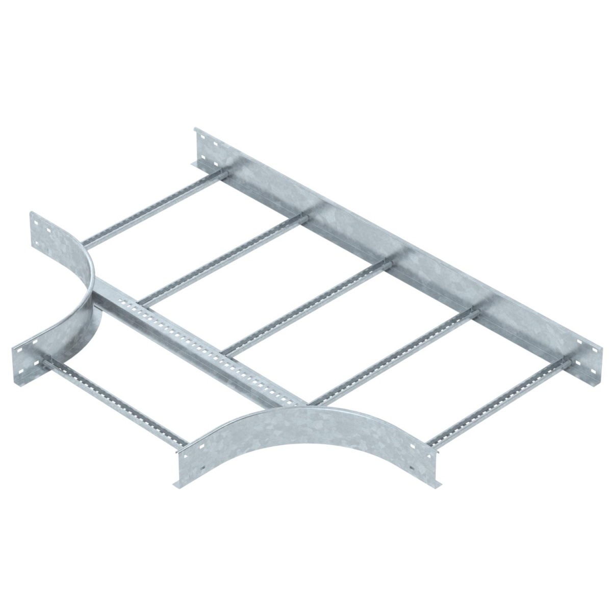 Derivação em T para caminhos de cabos escada 110x600 Aço Galvanizado por imersão a quente após maquinação zinco