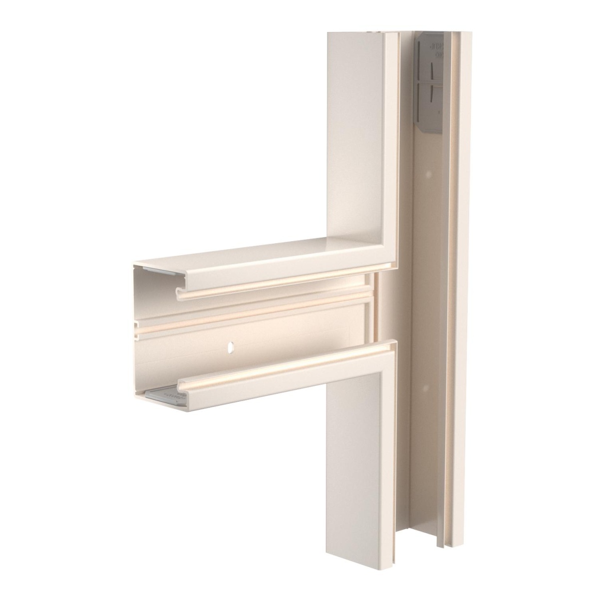 Derivação em T 70x110mm Policloreto de vinilo branco creme RAL 9001