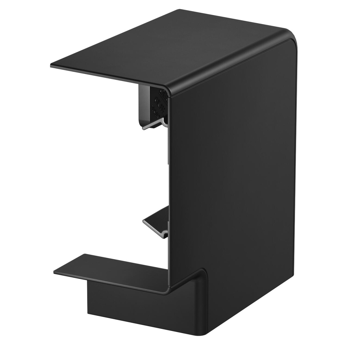 Flat angle hood fitting 70x130 Policarbonatoacrilonitrila-butadieno-estireno preto RAL 9005