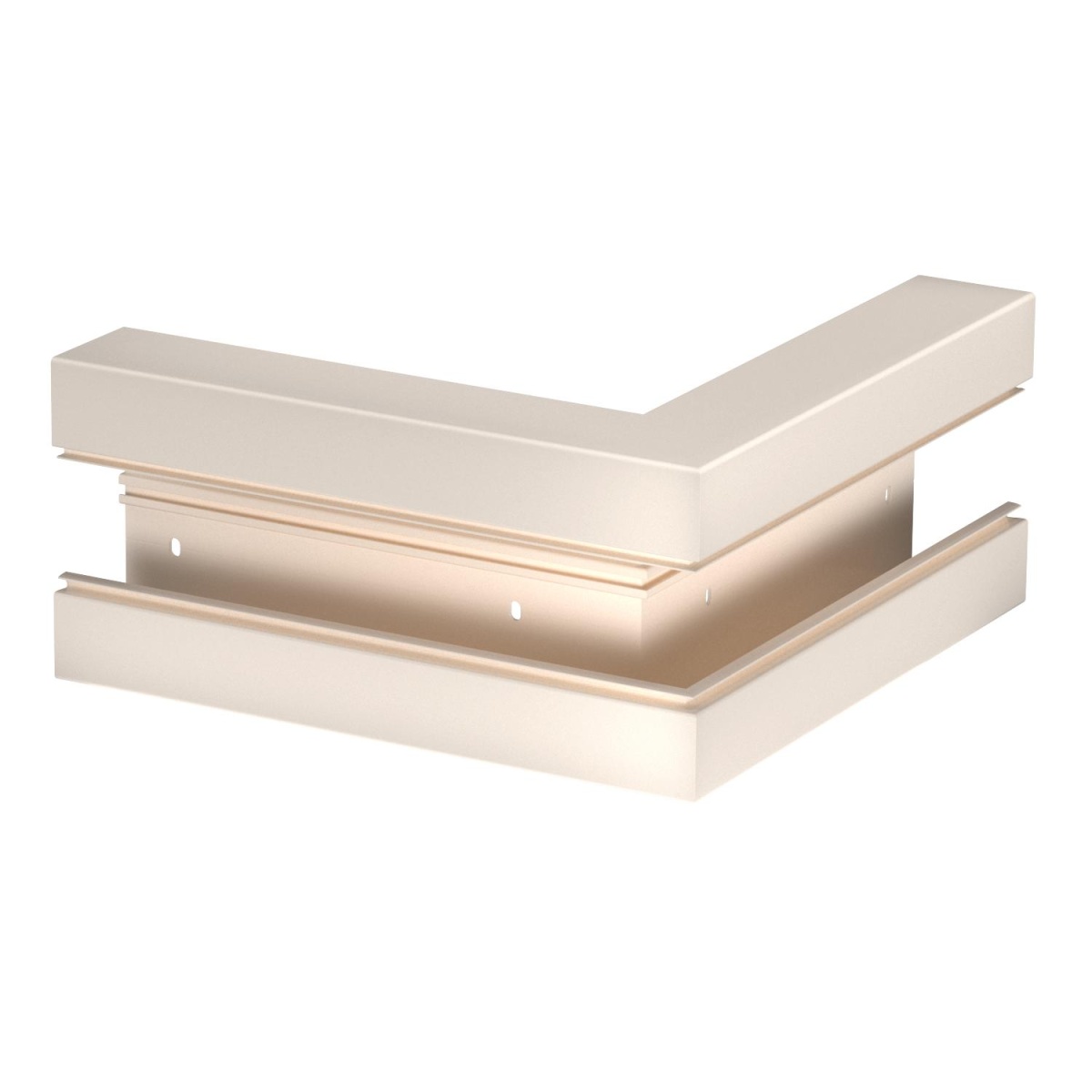 Ângulo externo 70x170mm Policloreto de vinilo branco creme RAL 9001