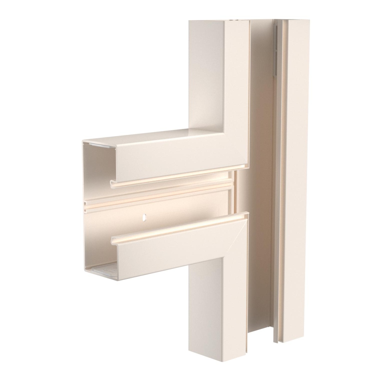 Derivação em T 70x170mm Policloreto de vinilo branco creme RAL 9001