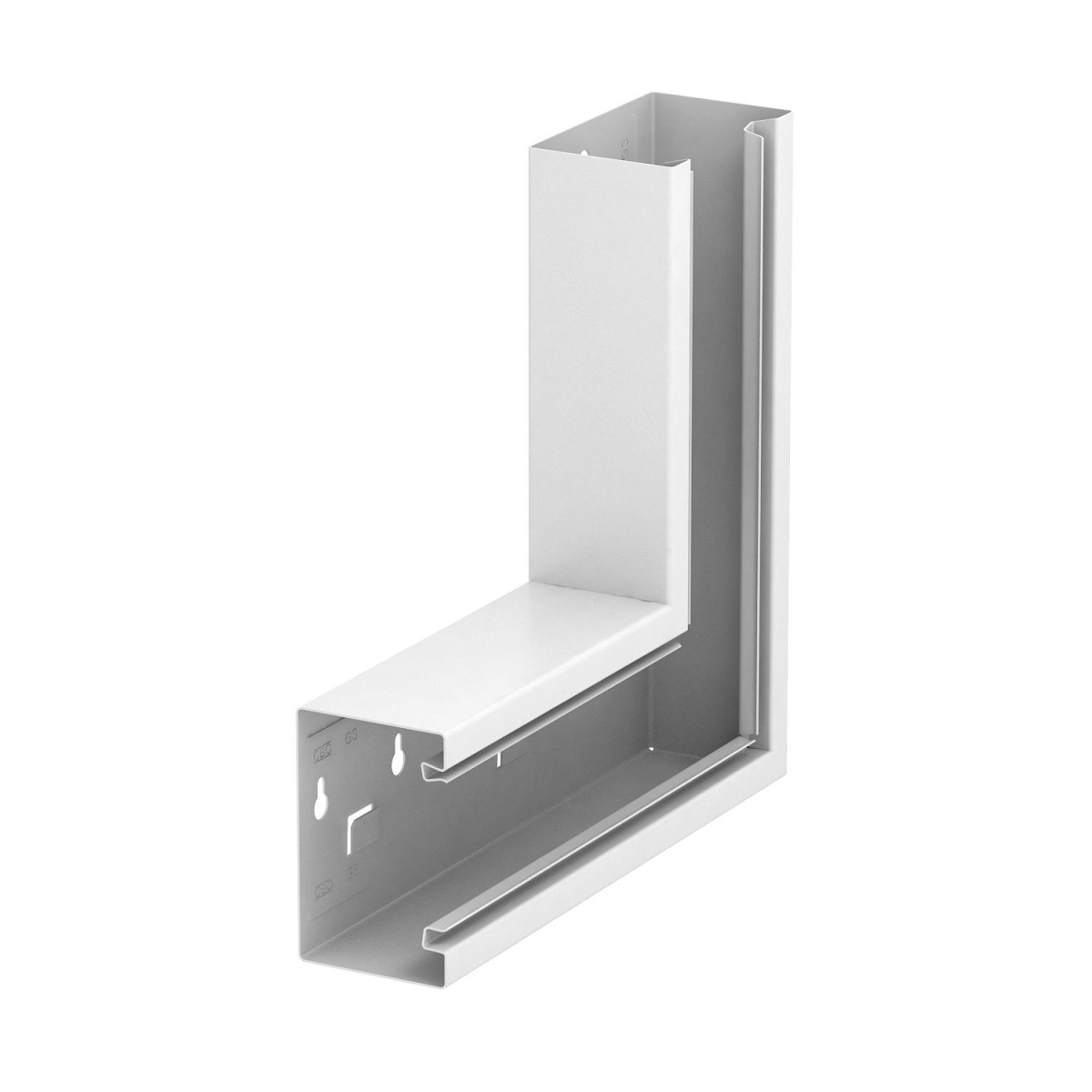 Ângulo plano simétrico 70x110x300 Aço branco puro RAL 9010