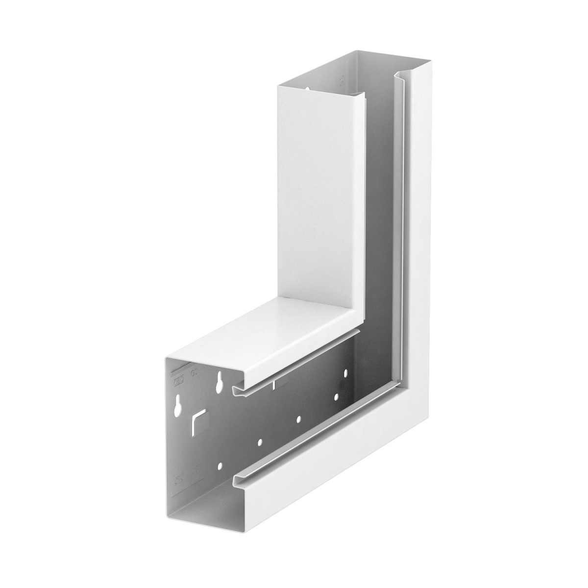 Flat angle rising asymmetrical 70x130x300 Aço branco puro RAL 9010