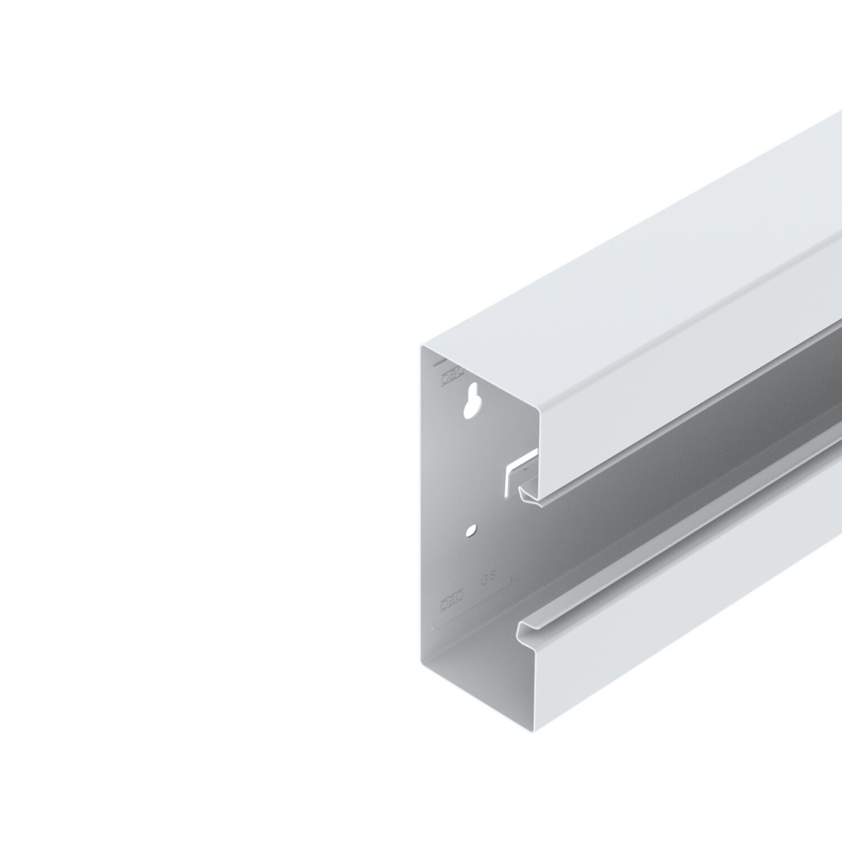 Calha técnica simétrica 70x170x2000 Aço branco puro RAL 9010