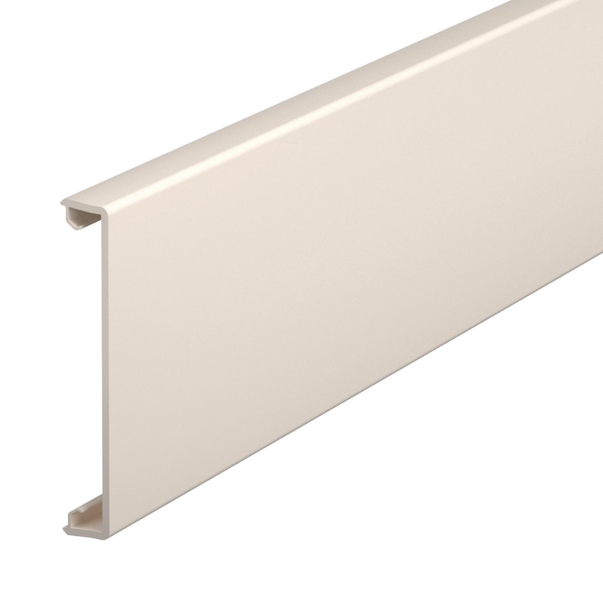 Tampa lisa 80x2000mm Policloreto de vinilo branco creme RAL 9001
