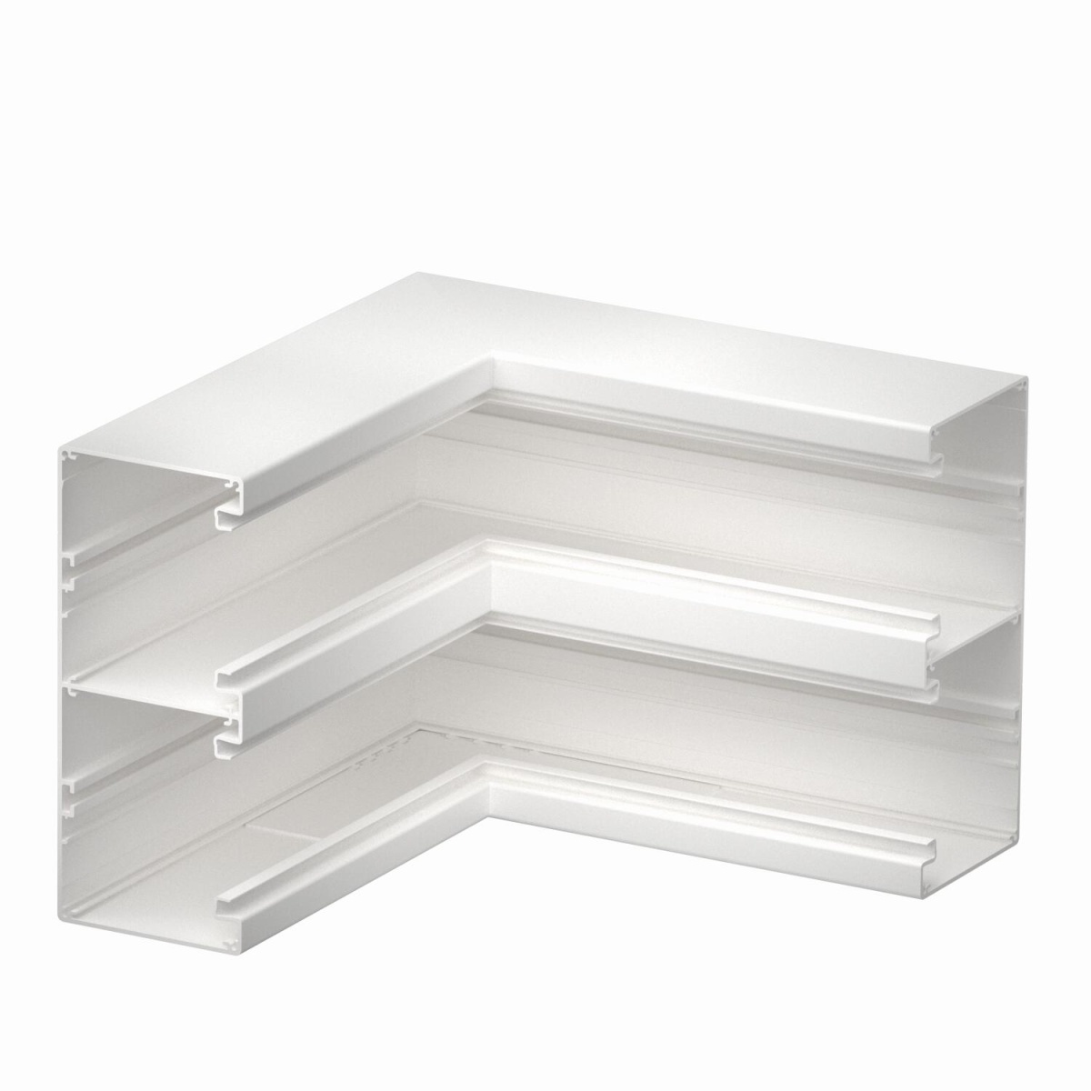 Ângulo interno 2 vias 90x210x300 Alumínio branco puro RAL 9010