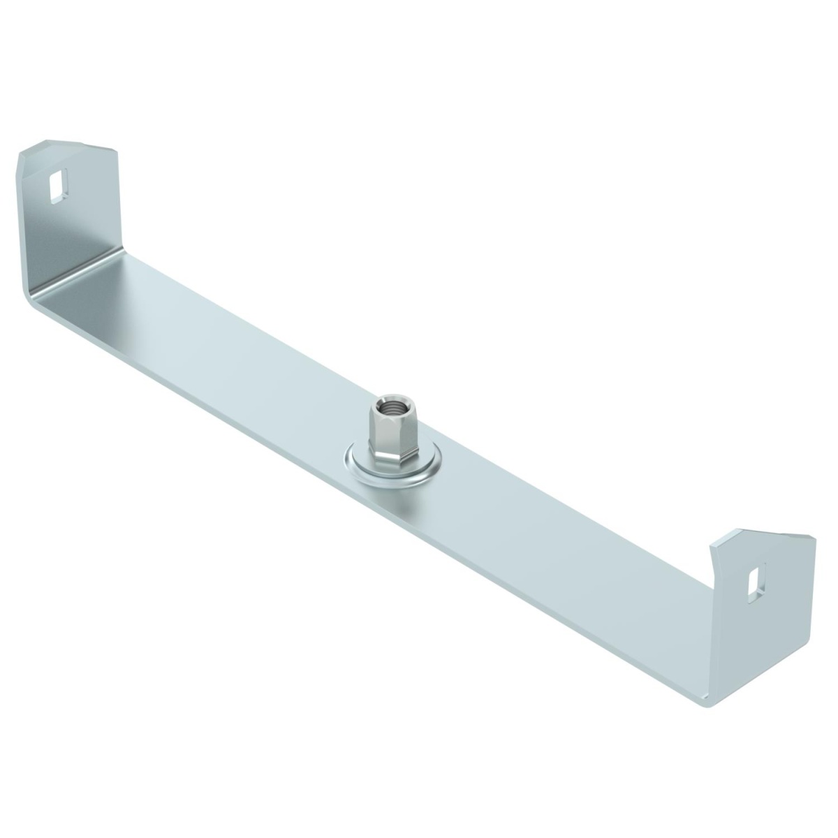 Suspensão central para caminho de cabos em chapa B300mm Aço galvanizado pelo método Sendzimir zinco