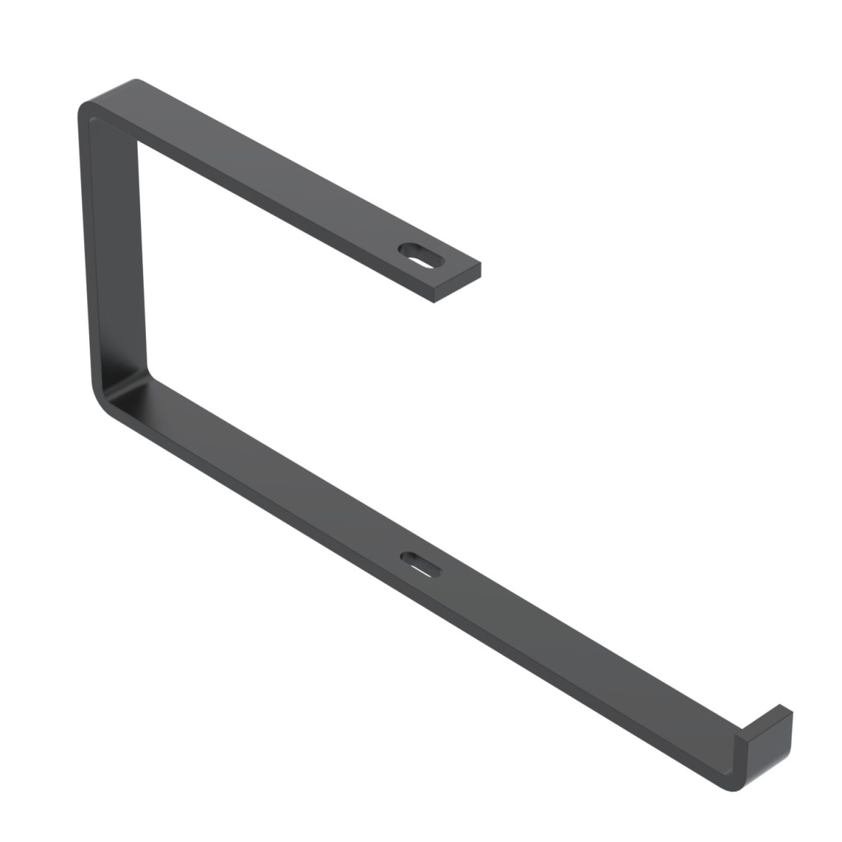 Consola de teto Perfil plano B400mm Aço PES135 - Poliéster preto RAL 9005