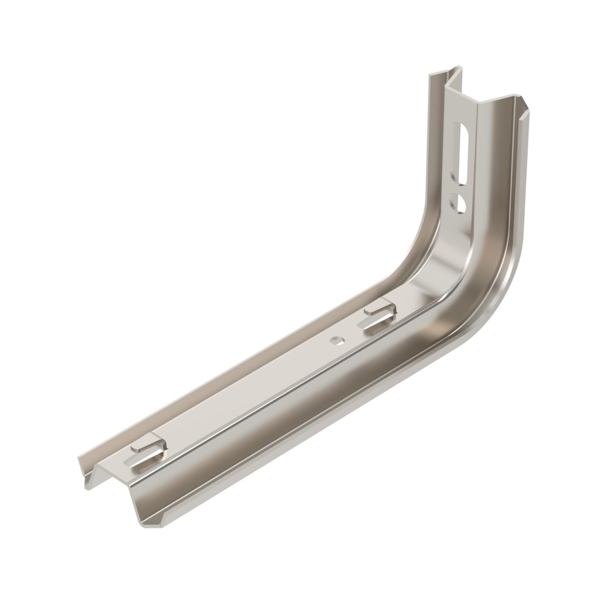 Consola TP para caminho de cabos em varão B245mm Aço inoxidável, livre de ferrugem A2 1.4301 brilhante, pós-tratamento aço inoxidável