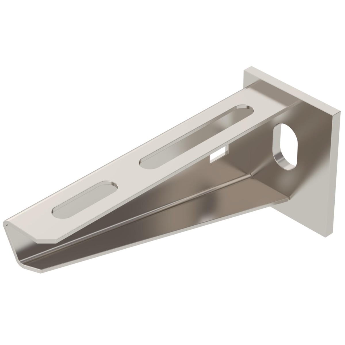 Consola mural com cabeça soldada B110mm Aço inoxidável A4 1.4571 brilhante, pós-tratamento aço inoxidável