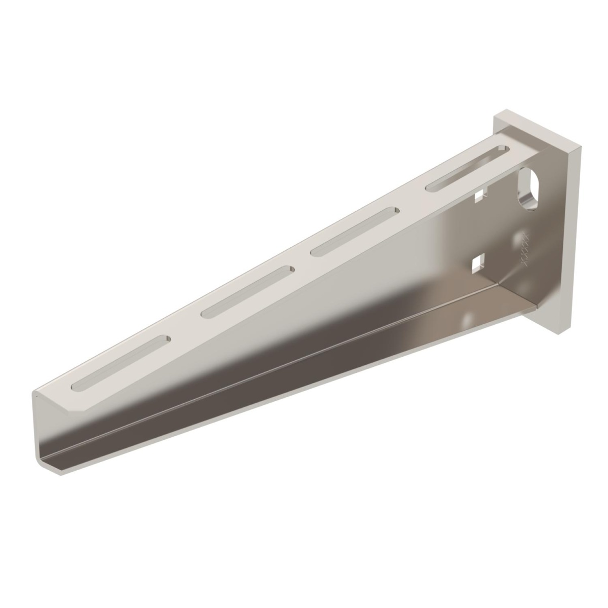 Consola mural com cabeça soldada B310mm Aço inoxidável A4 1.4571 brilhante, pós-tratamento aço inoxidável