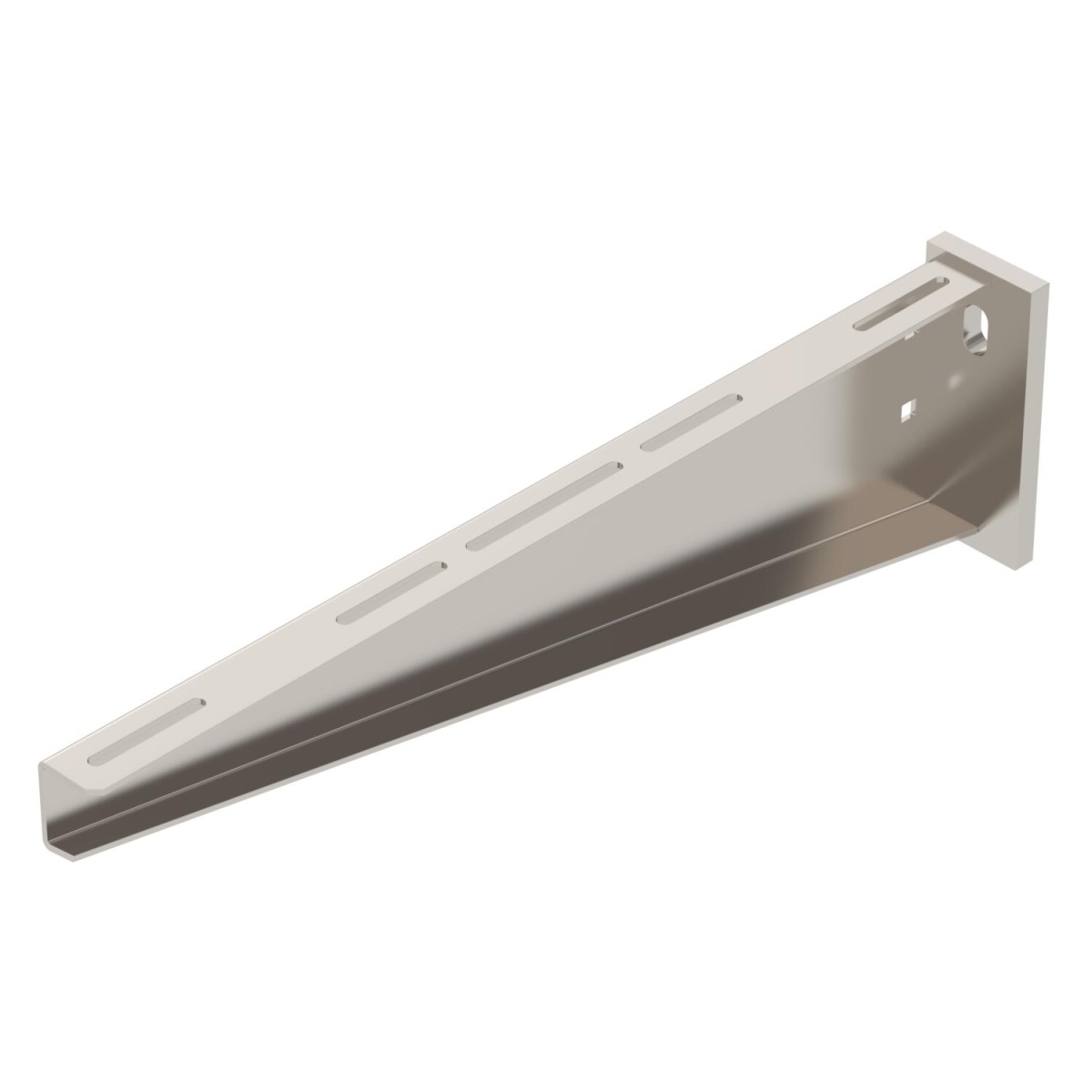 Consola mural com cabeça soldada B510mm Aço inoxidável A4 1.4571 brilhante, pós-tratamento aço inoxidável