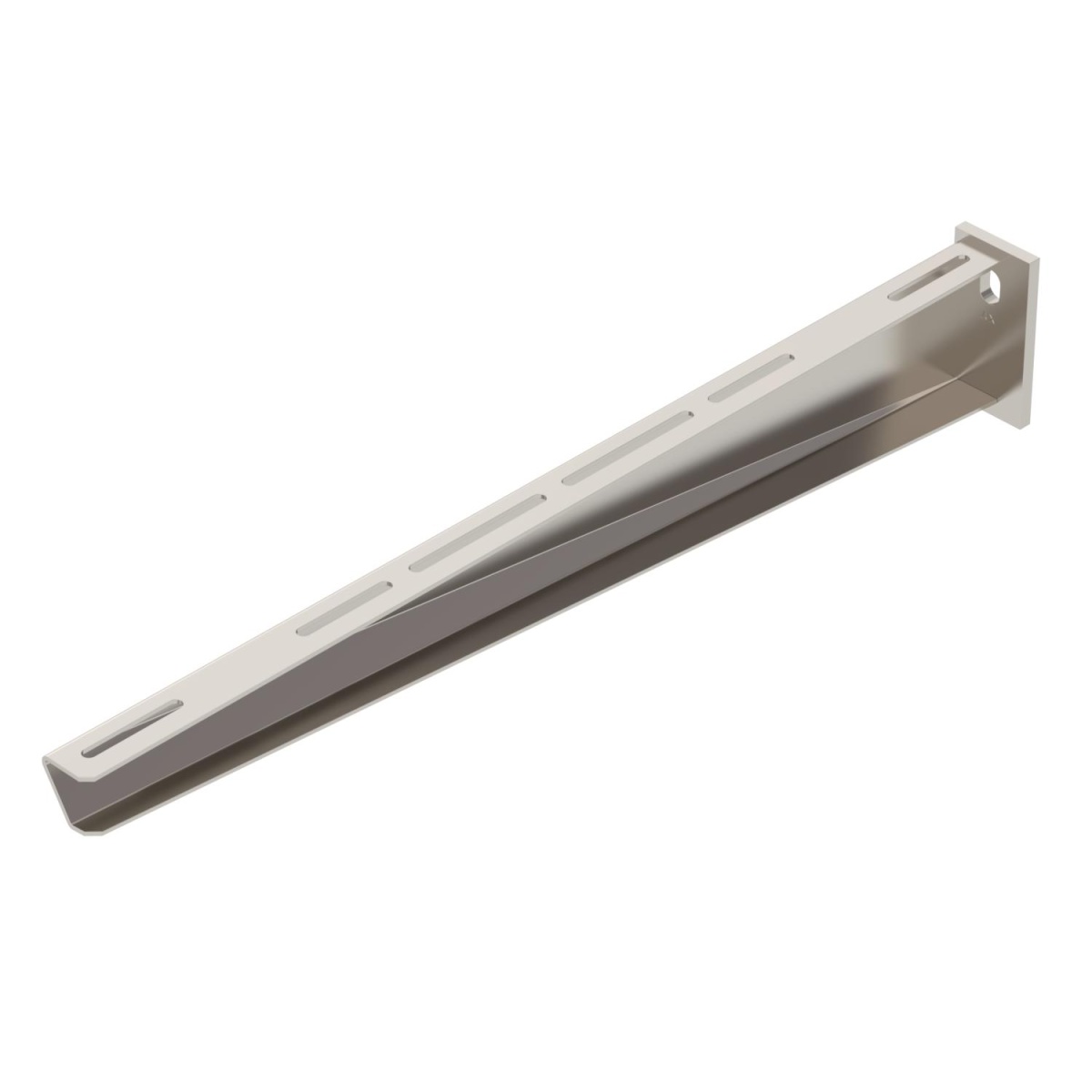 Consola mural com cabeça soldada B610mm Aço inoxidável, livre de ferrugem A2 1.4301 brilhante, pós-tratamento aço inoxidável