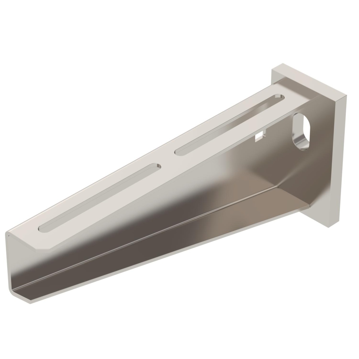 Consola mural com cabeça soldada B210mm Aço inoxidável, livre de ferrugem A2 1.4301 brilhante, pós-tratamento aço inoxidável