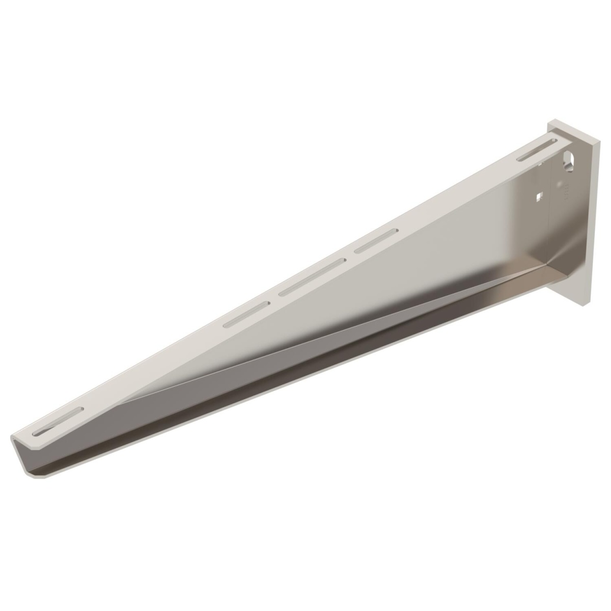 Consola mural com cabeça soldada 710 mm Aço inoxidável, livre de ferrugem A2 1.4301 brilhante, pós-tratamento aço inoxidável