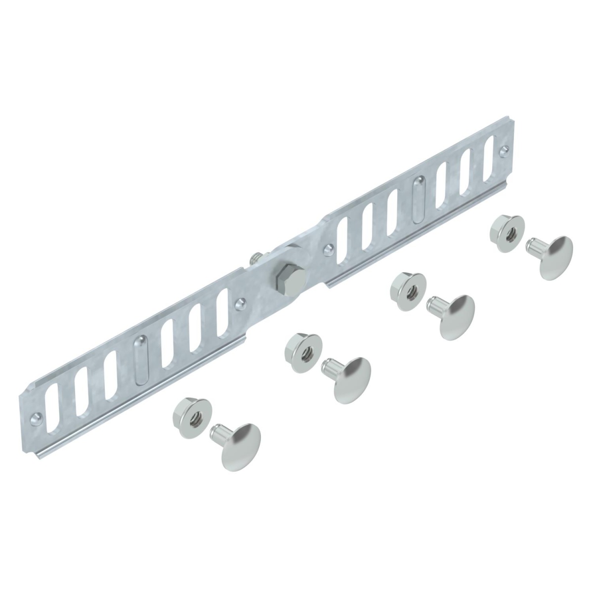 União articulada para caminho de cabos em chapa 35x240 Aço Galvanizado por imersão a quente após maquinação zinco