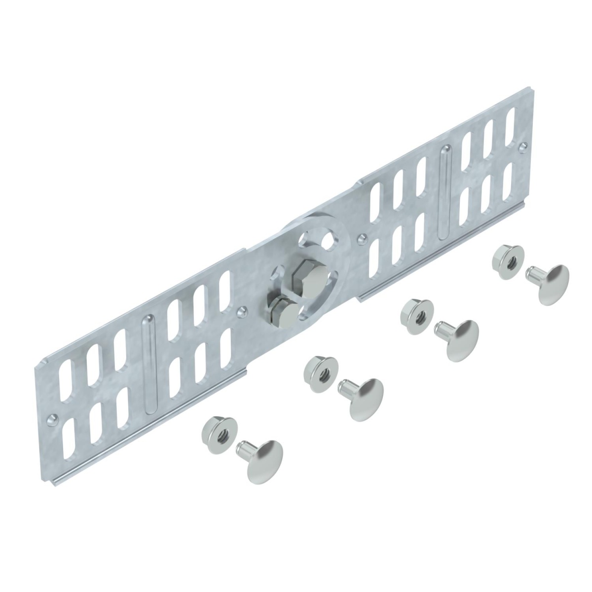 União articulada para caminho de cabos em chapa 60x260 Aço Galvanizado por imersão a quente após maquinação zinco
