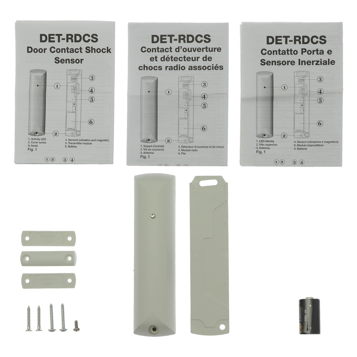 DETECTOR RADIO DOOR CONTACTSHOCK WH