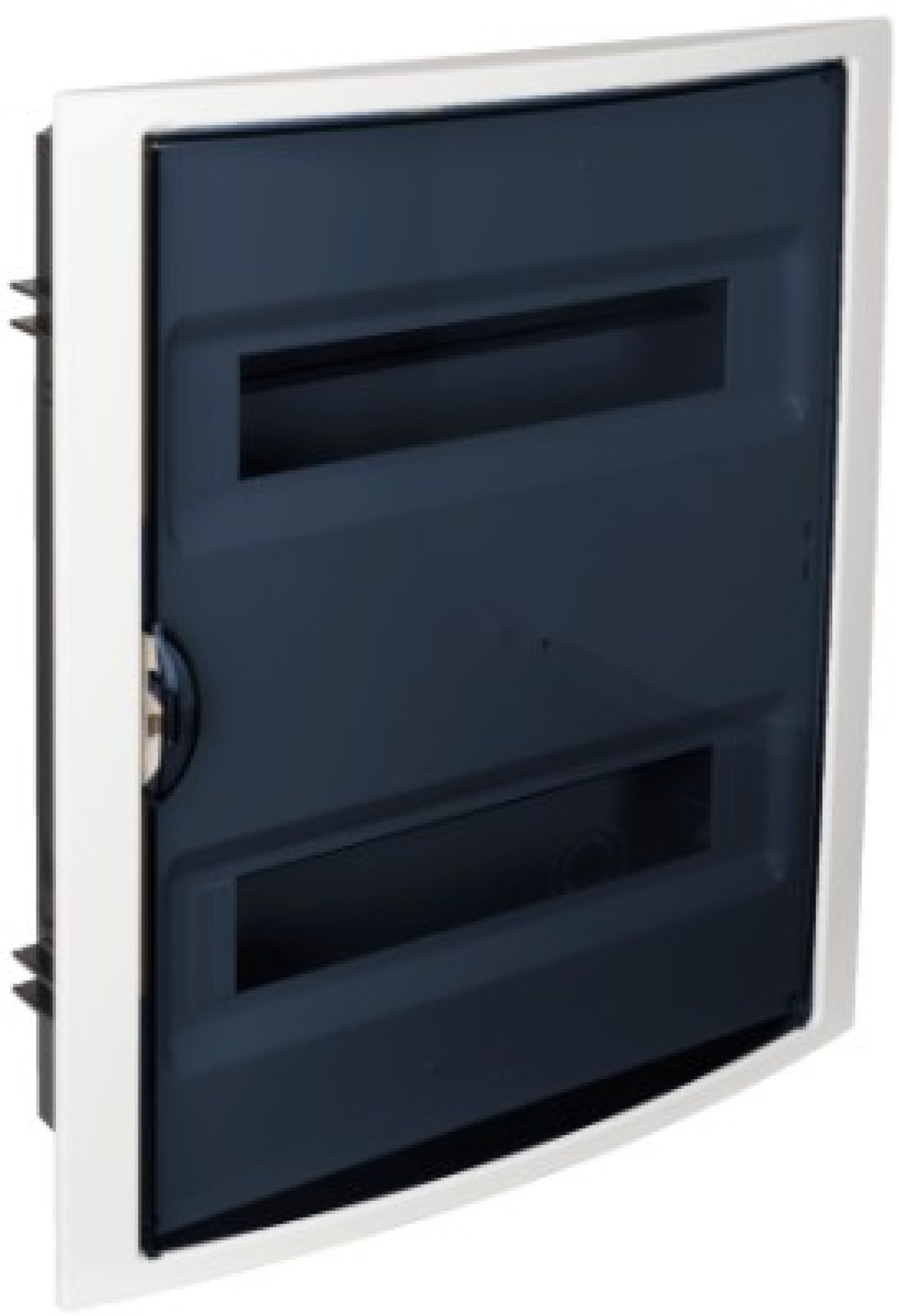 Flush distribution board, 28 modules. Fume door.