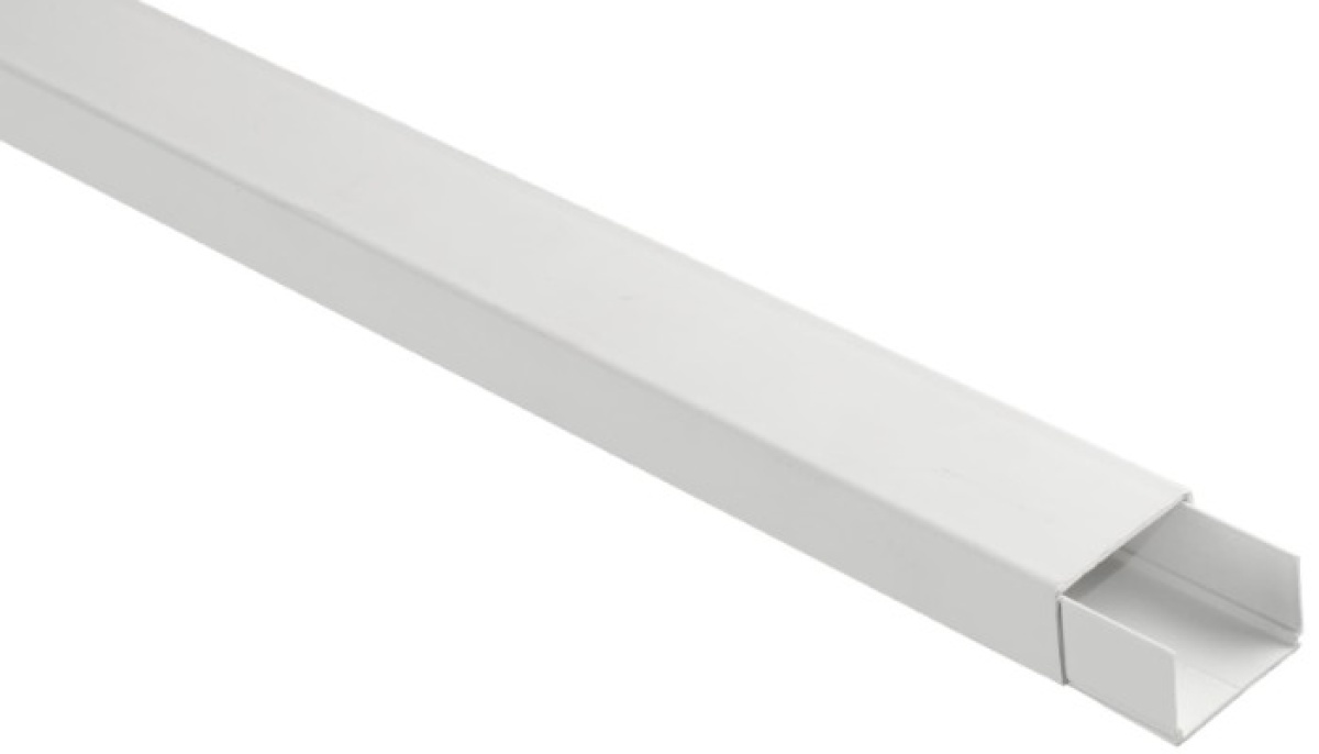 Slotted mini trunking 12 x 12, self-adhesive fixing