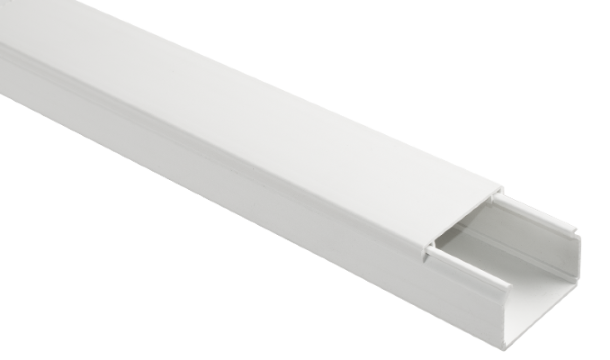 Slotted mini trunking 25 x 40, self-adhesive fixing