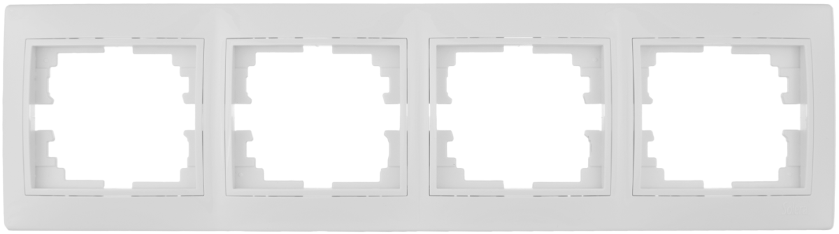 Quadro horizontal para 4 elementos. Branco. Molduras horizontais.
