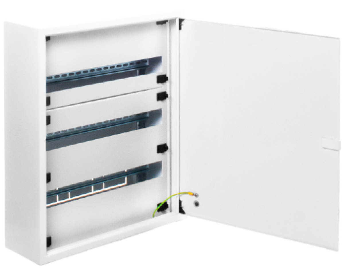 Surface steel distribution cabinet, 72 modules (3×24)