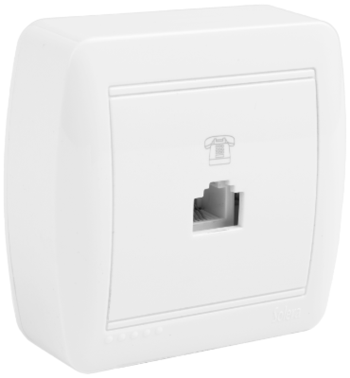 Telephone socket RJ11. Surface-mounted.