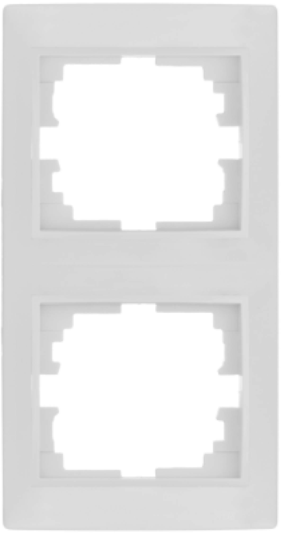 Quadro vertical para 2 elementos. Branco.