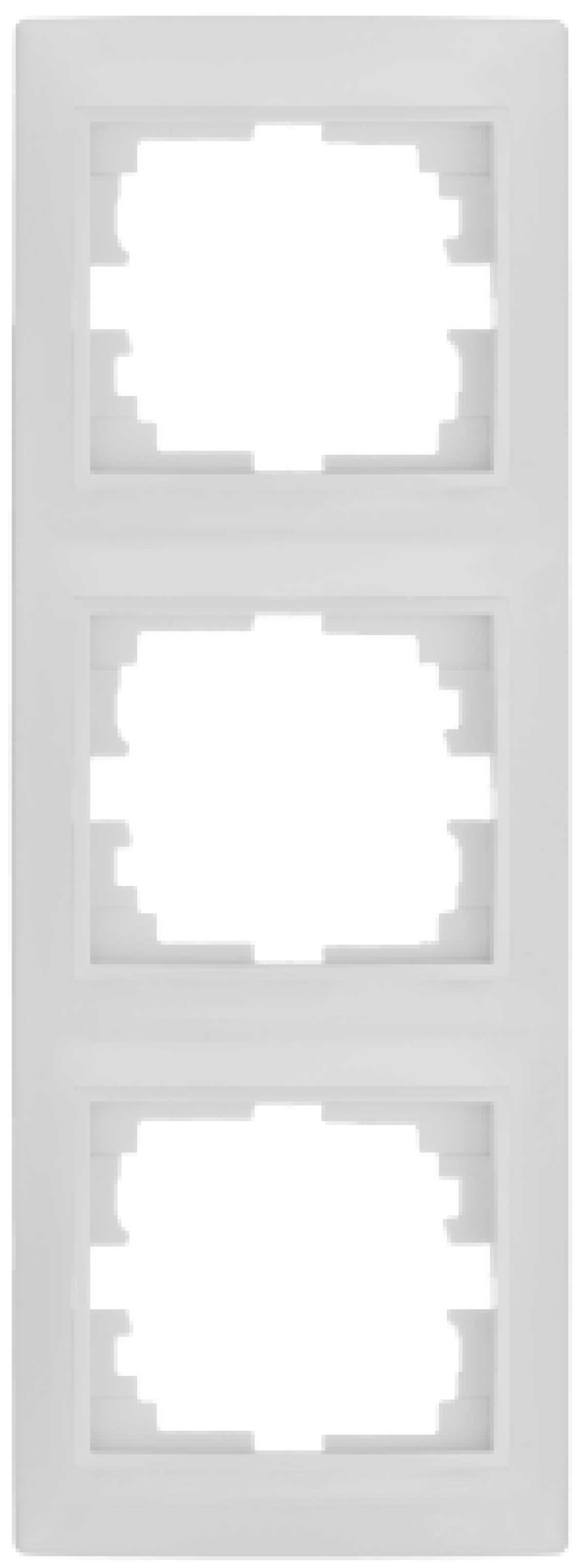 Quadro vertical para 3 elementos. Branco.