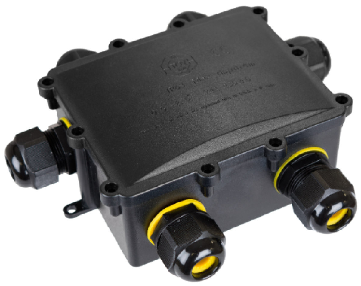 Luminaire junction box 112 x 92 x 48 mm. IP68.