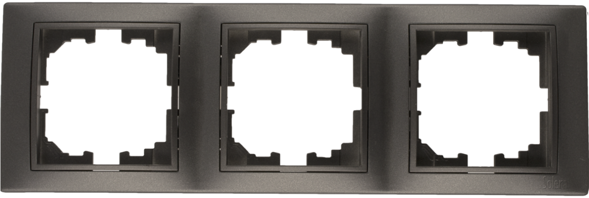 Quadro horizontal para 3 elementos. Grafite.