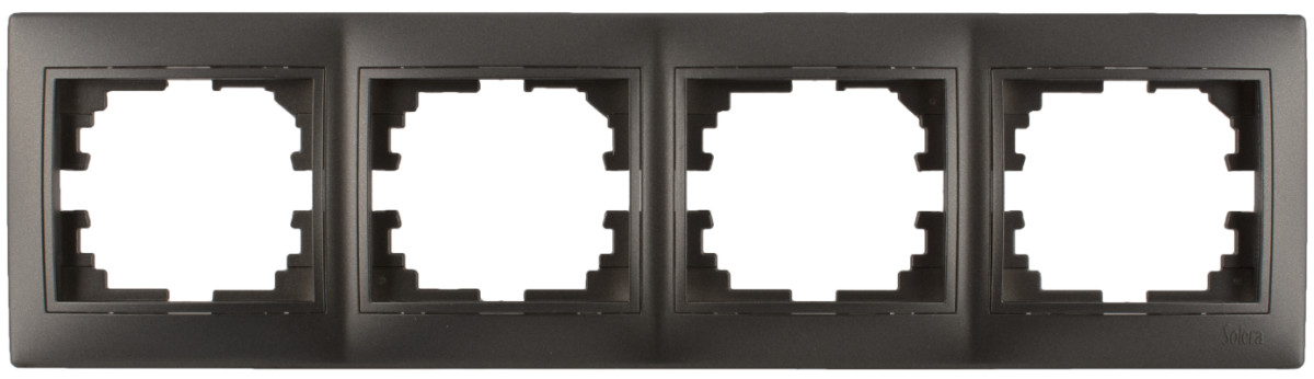 Quadro horizontal para 4 elementos. Grafite.