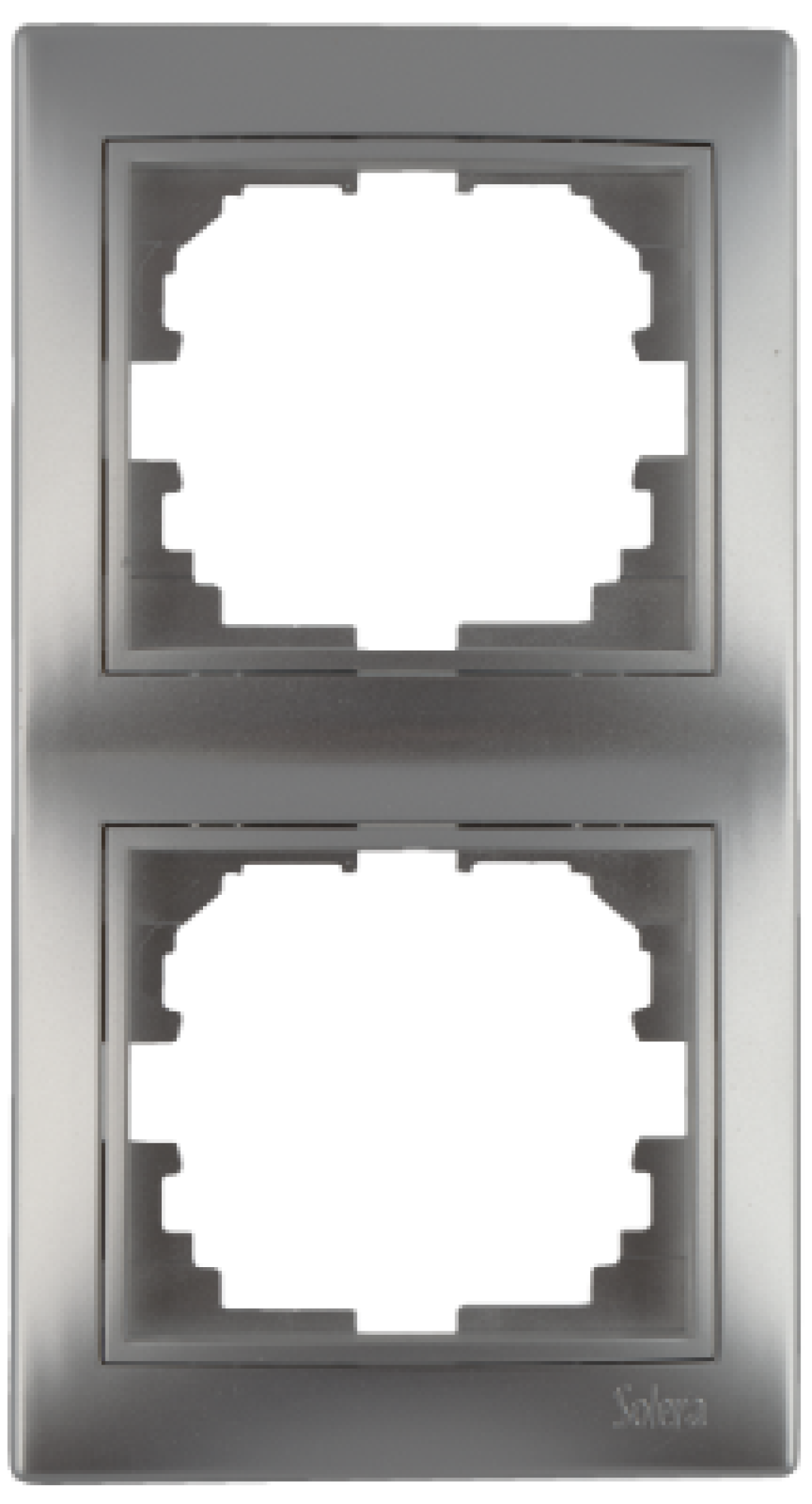 Quadro vertical para 2 elementos. Prata.