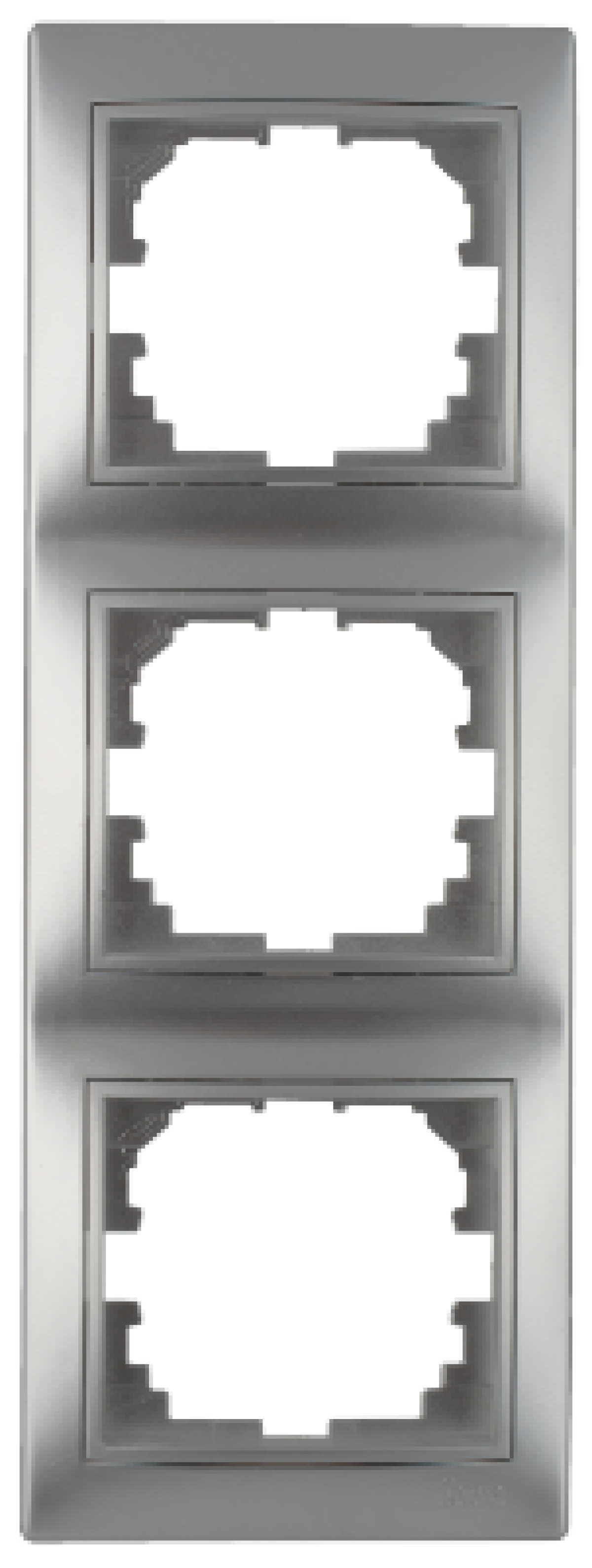 Quadro vertical para 3 elementos. Prata