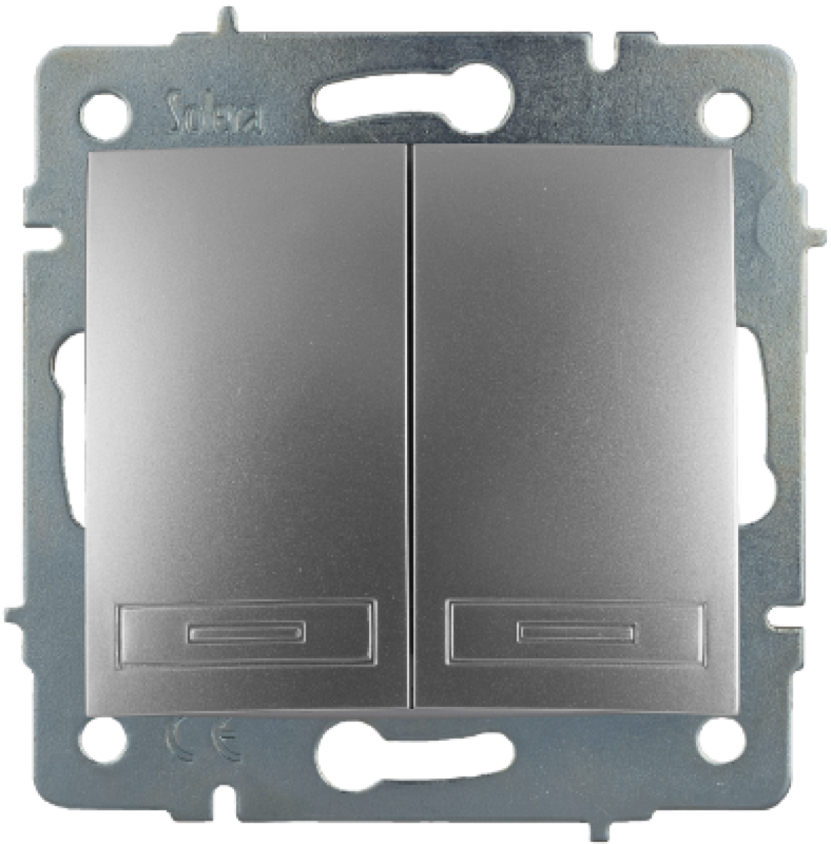 Chave dupla / chave Solera 10AX 250V ~.  Para encastrar