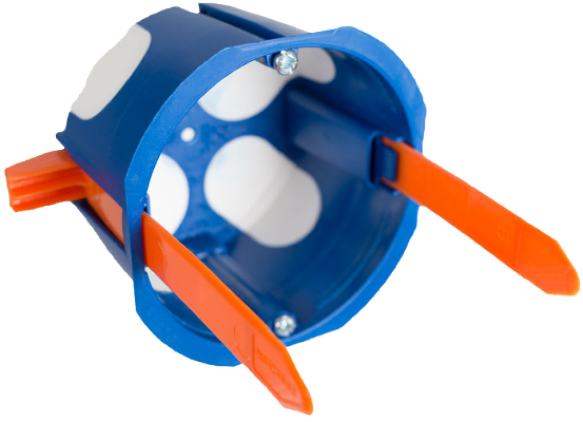 Flush efficient mechanism box in hollow partition. For 1 module. Nylon ties fixing system.