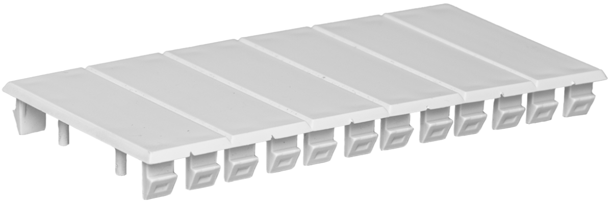 Blind cover gaps. 6 modules. Grey colour.