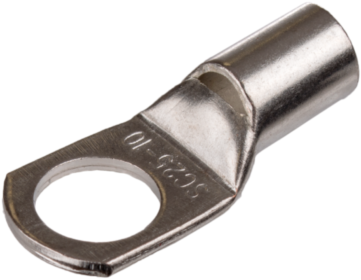 Terminais Spade. Para secção de 25 mm² e M10.