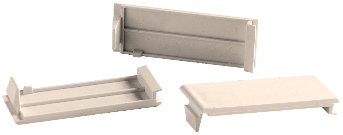 Blind cover gaps. 1 module. Ivory colour.