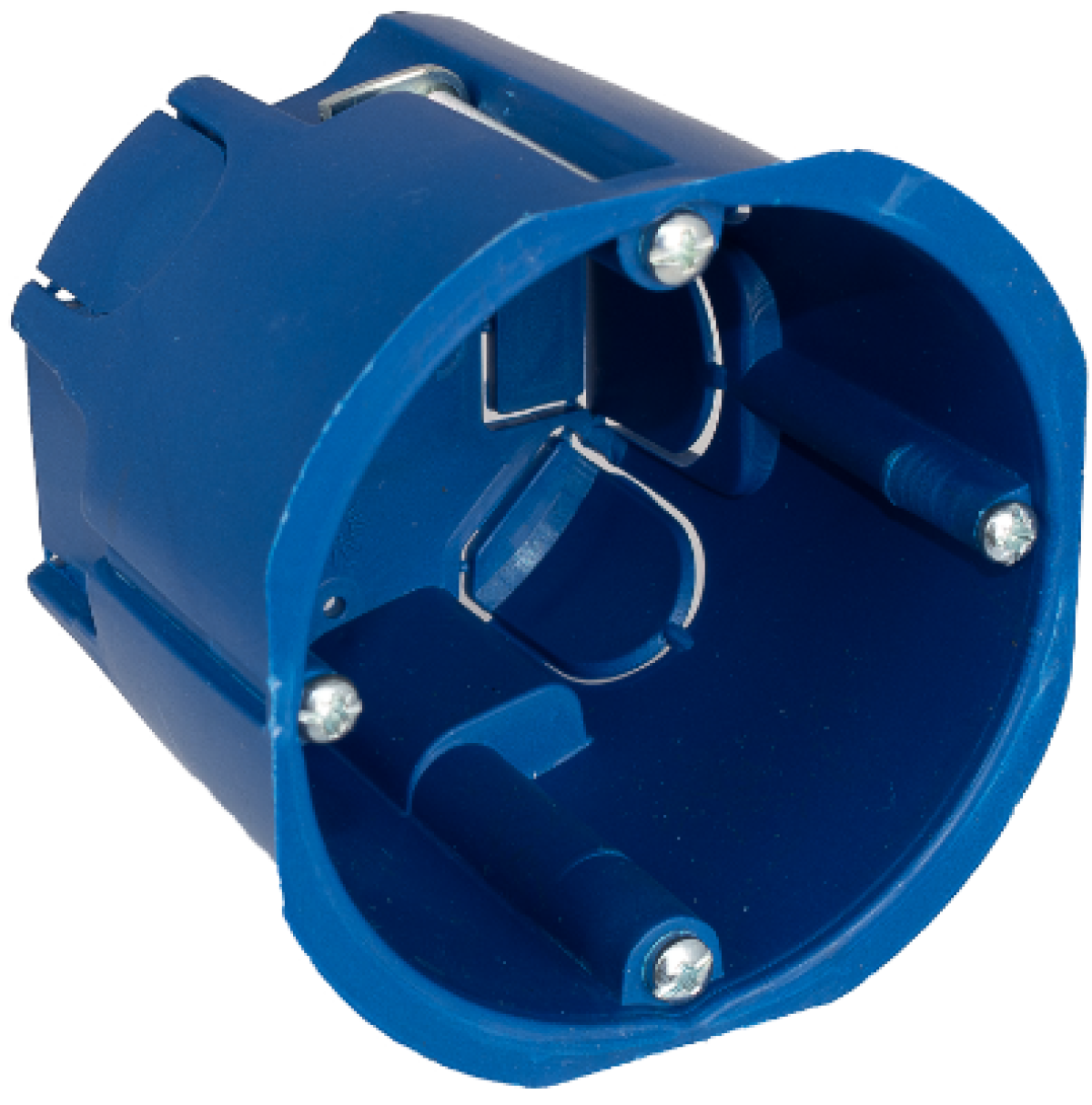 Flush mechanism box in hollow partition. For 1 module. Fixing with metal claws.