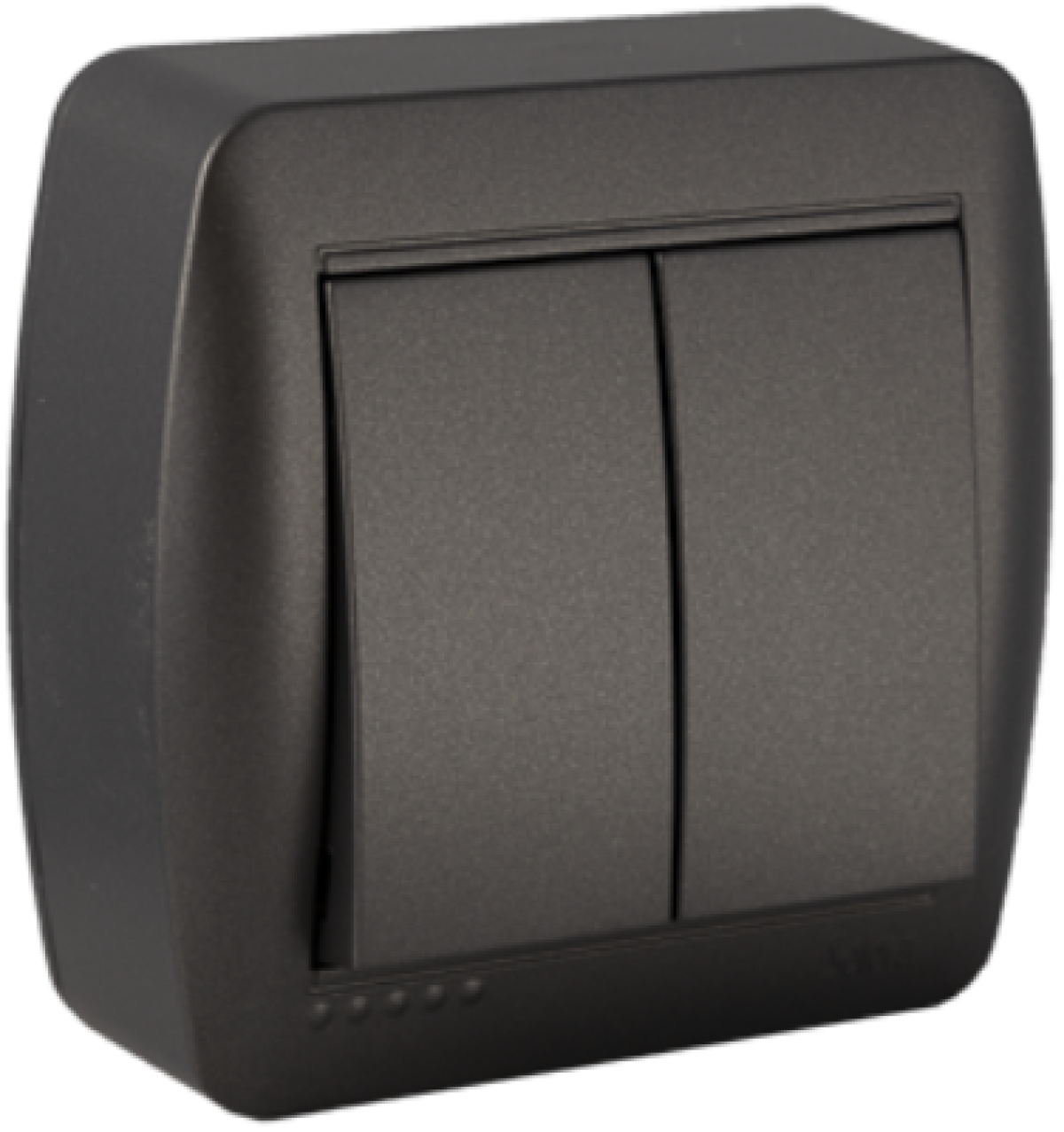 Double switch 10AX 250V ~. Surface-mounted. MUR12NGU