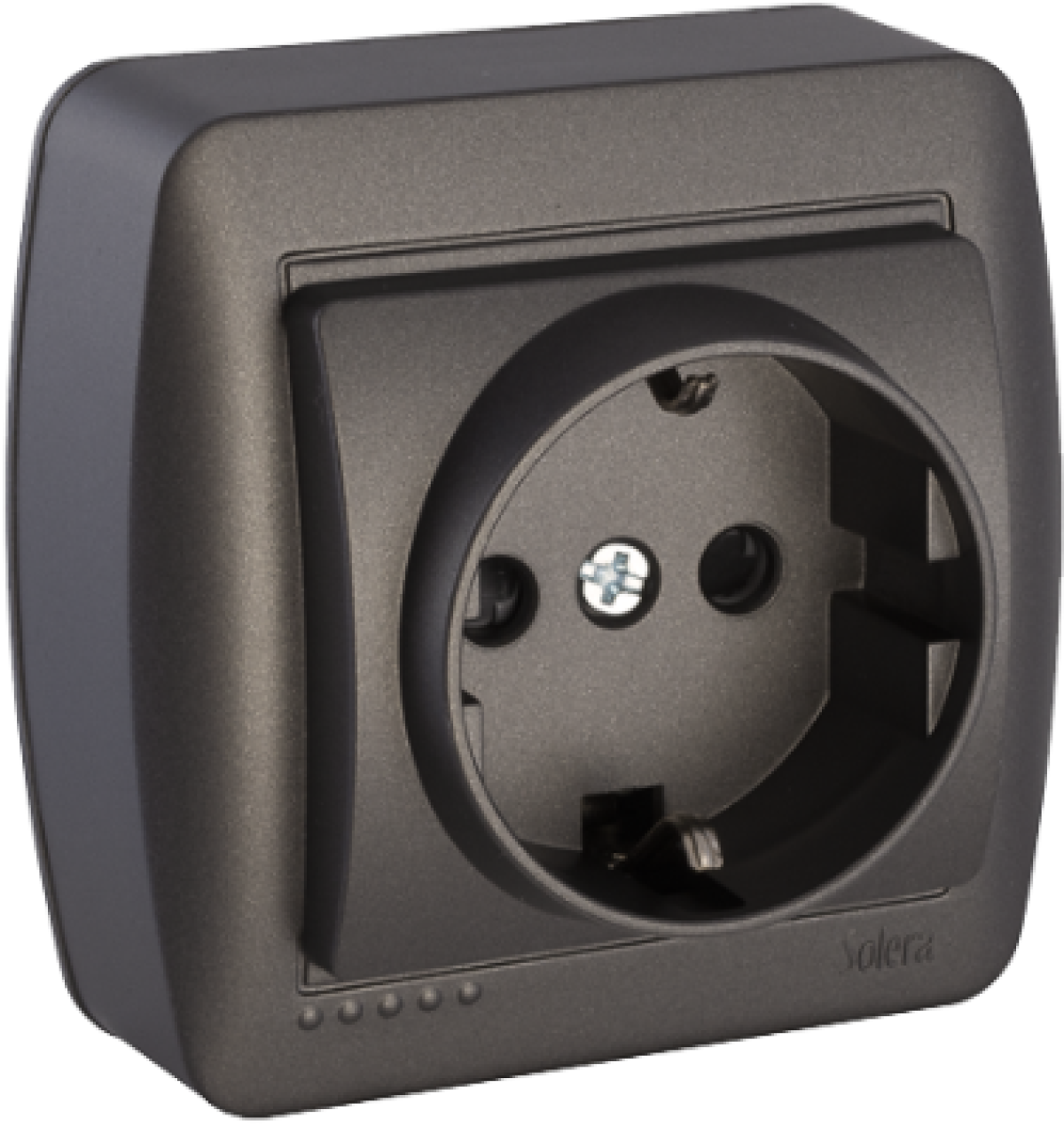 Base fixa 2P + E, 16A 250V ~. De superfície.