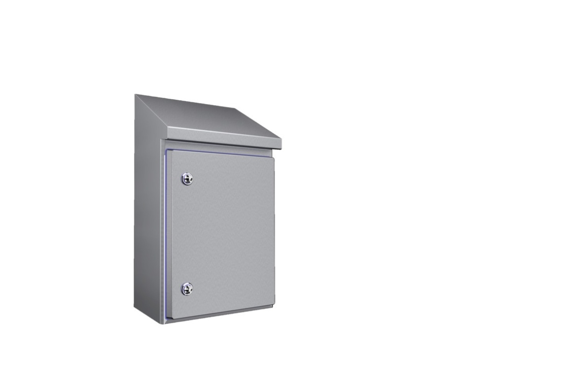 Compact enclosure HD 1.4301, WxHxD 310x430x210 mm, height rear 549 mm