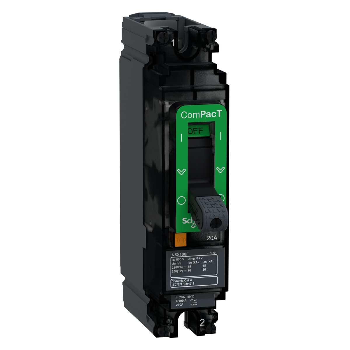ComPacT DISJUNTOR NSX100F 18kA CA-CC 1P 20A TMD