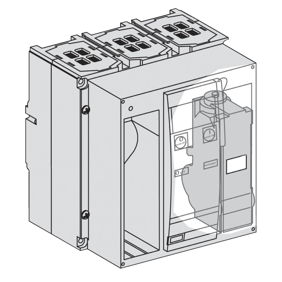 circuit breaker Compact NS800H Ext - 800 A - 4P - fixed - without trip unit