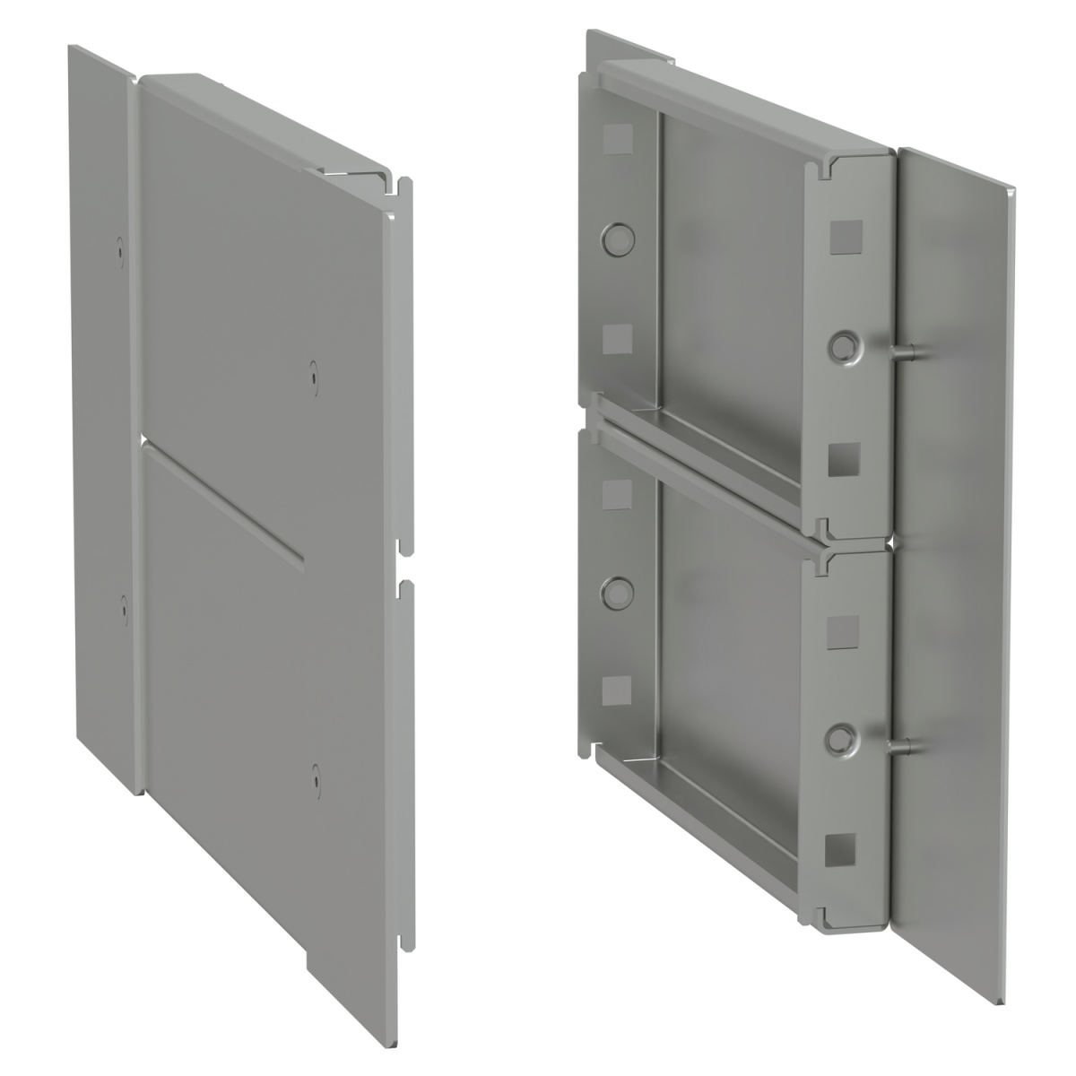 Spacial - side plinth - H200 D400 stainless steel 316L
